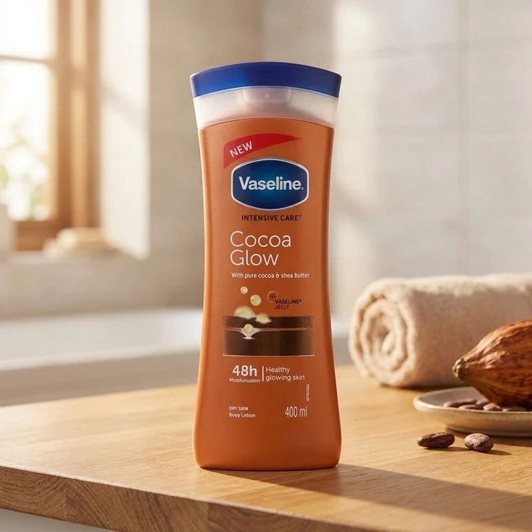 لوسیون بدن وازلین مدل Cocoa Glow